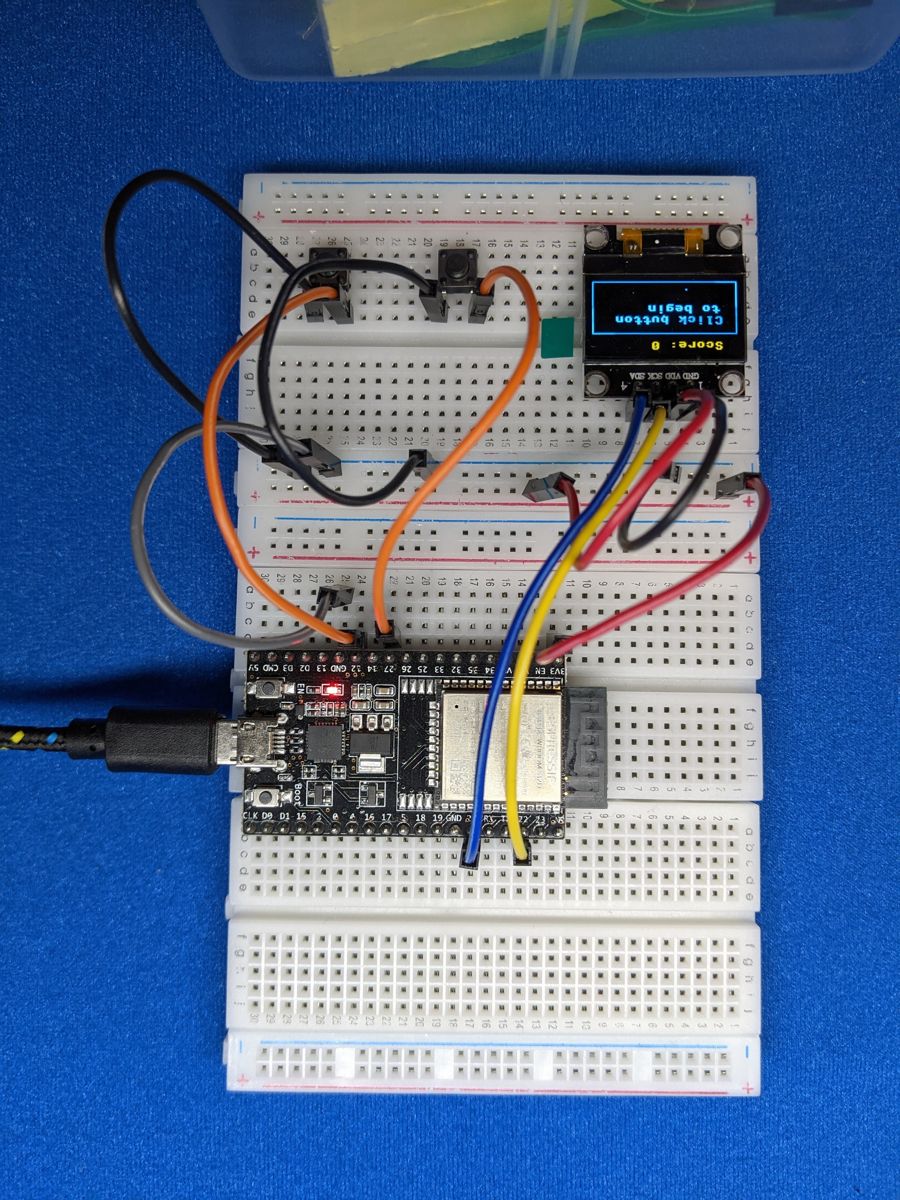 Snake game circuit with two buttons